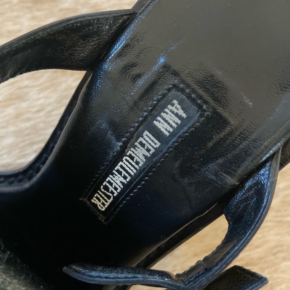 GUC Ann Demeulemeester black leather buckle and block heel 7 1/2 - Picture 6 of 9